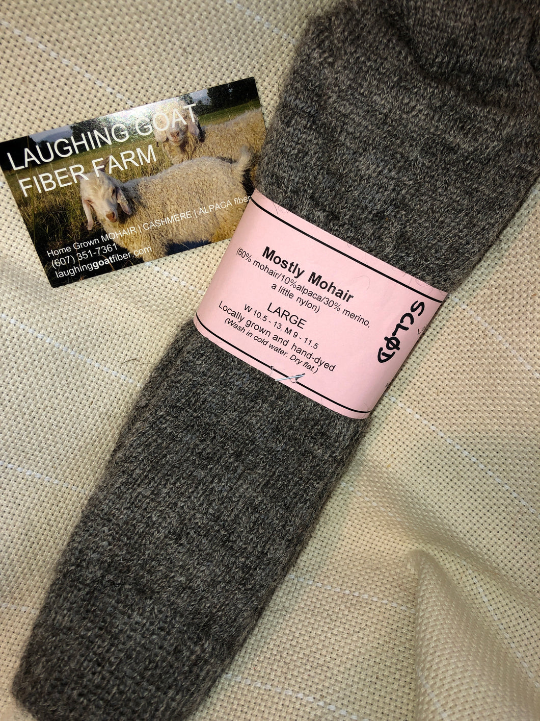 Crew Sock-Large (W 10.5-13/M 9-11.5)Mostly Mohair